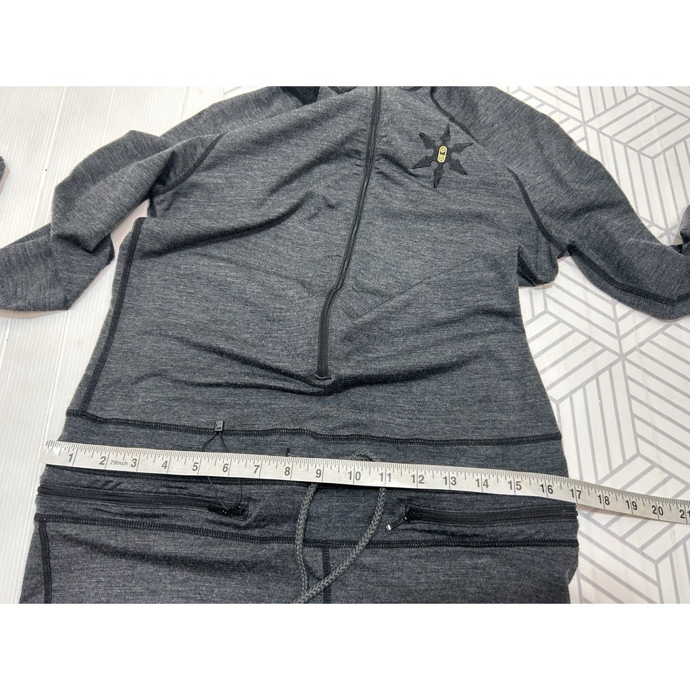 NWOT Airblaster Merino Ninja Suit Women's size M Bodysuit Heather Black Gray d - Picture 5 of 15